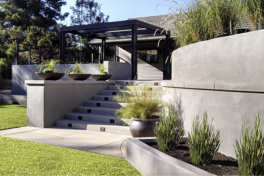 Decorative retaining wall with natural stone Escondido CA by Panjia Outdoors