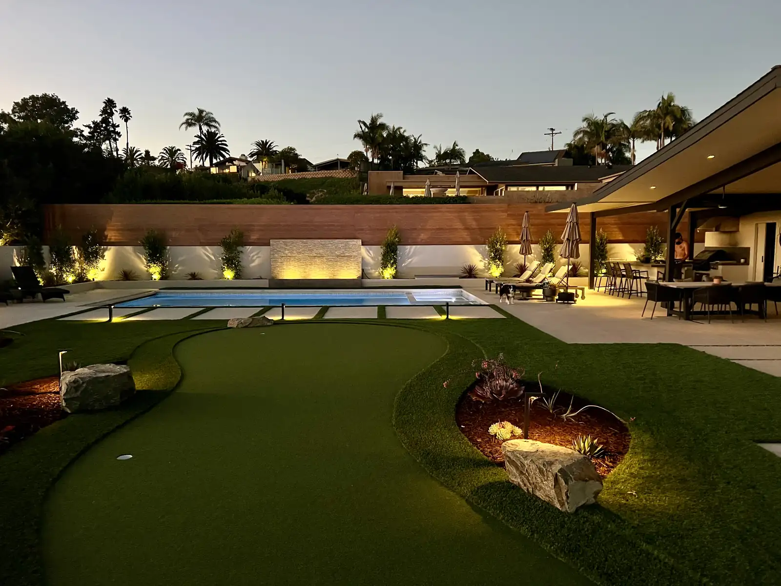 Professional landscape lighting installation North County San Diego by Panjia Outdoors