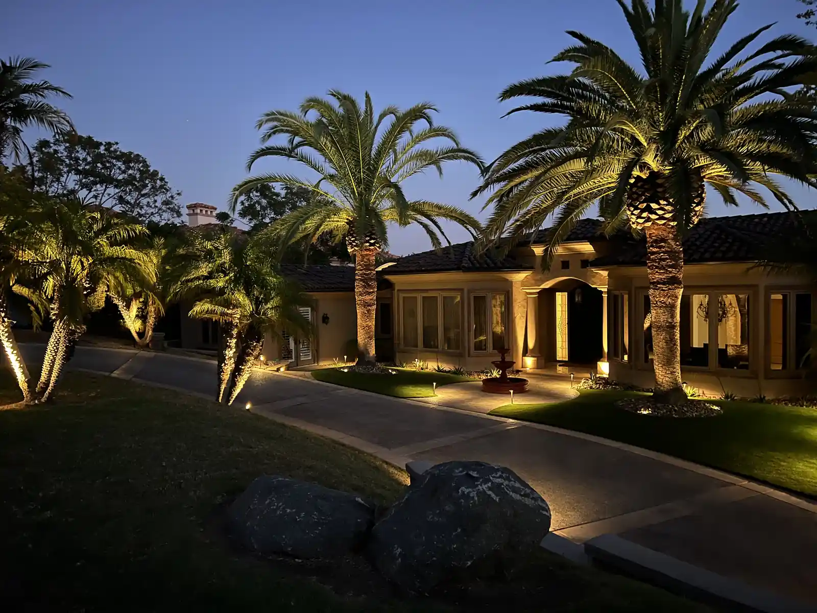 Landscape Lighting project in San Diego County by Panjia Outdoors