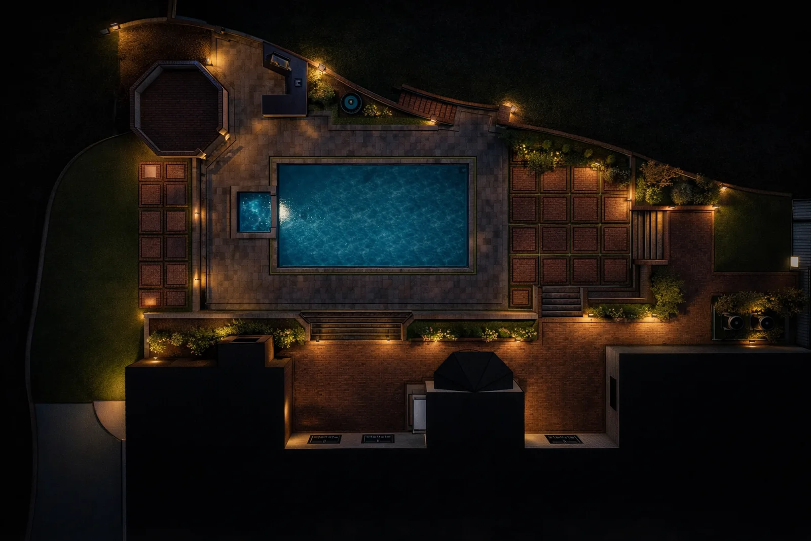 Professional landscape lighting installation San Marcos CA by Panjia Outdoors