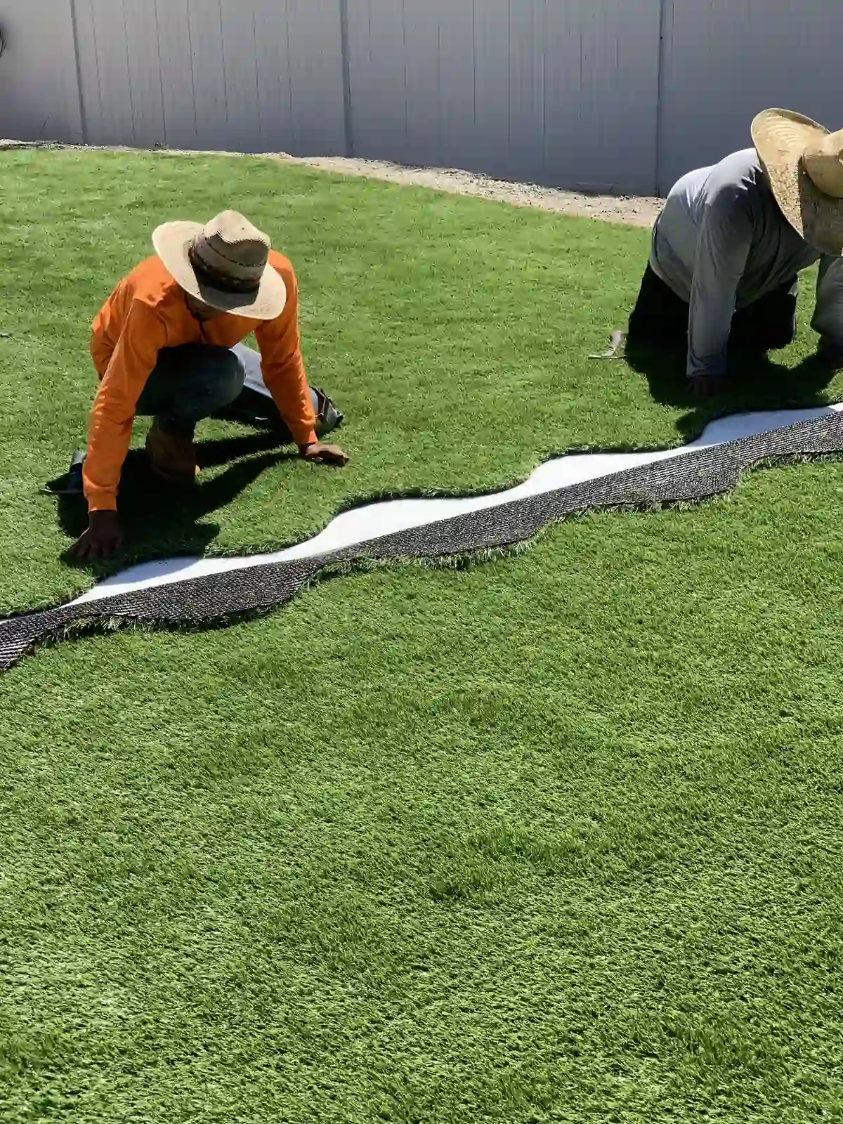 Panjia Outdoors completed artificial turf installation showcasing precision craftsmanship